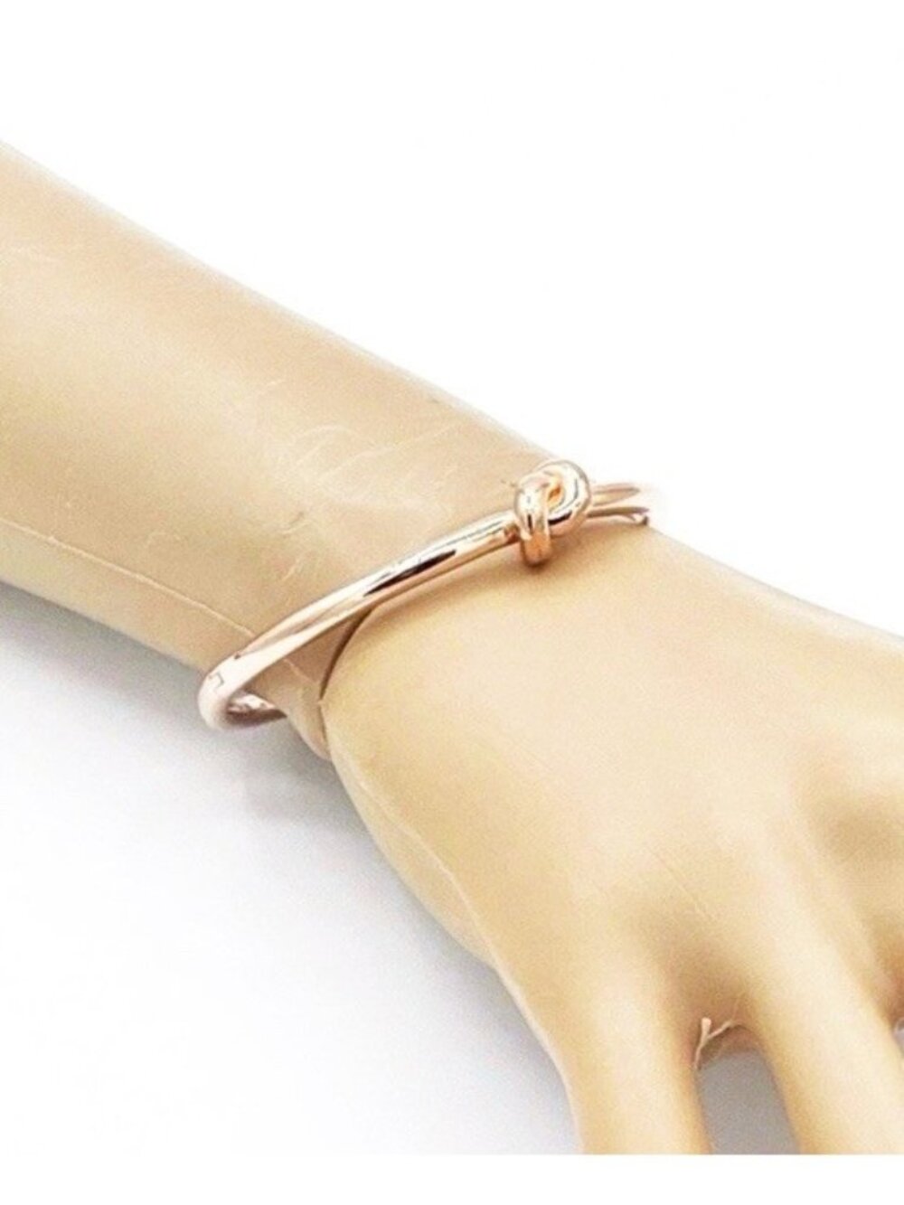 Kate Spade New York Rose Gold Tone Sailor’s Knot Hinged Bangle Bracelet Nautical
